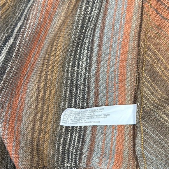 FDJ Women's Multicolor Striped Poncho - Picture 6 of 6